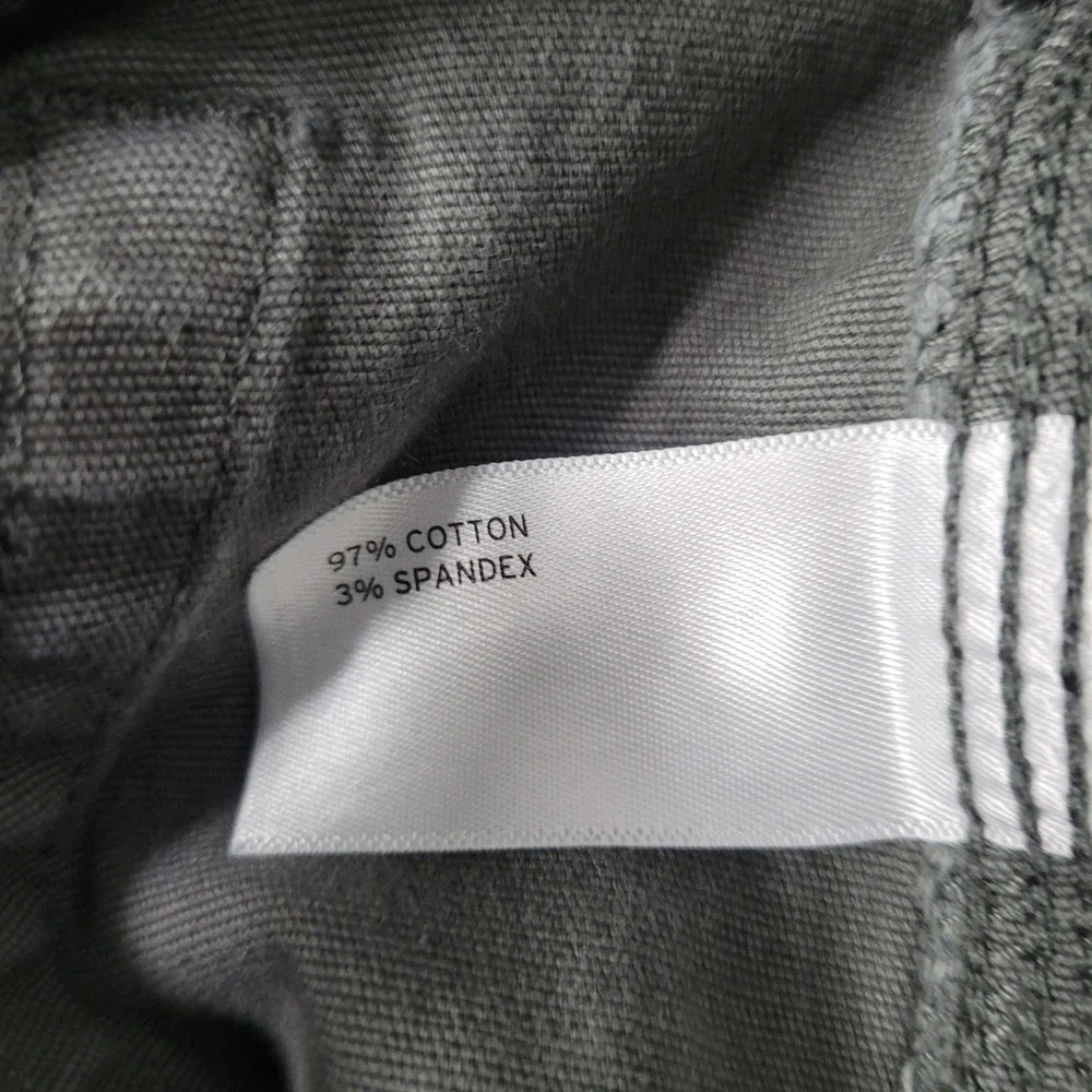 Duluth Trading Mens Pants‎ 40x30 Gray Green Flex Fire Hose Slim Fit Work Canvas